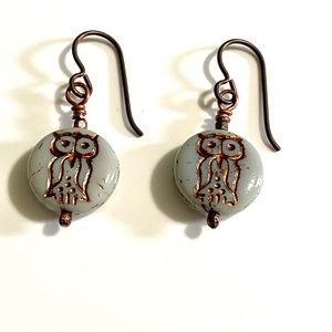 Owl Earrings Niobium Ear Wires